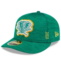 Men's New Era Green Athletics 2024 Clubhouse Low Profile 59FIFTY Fitted Hat