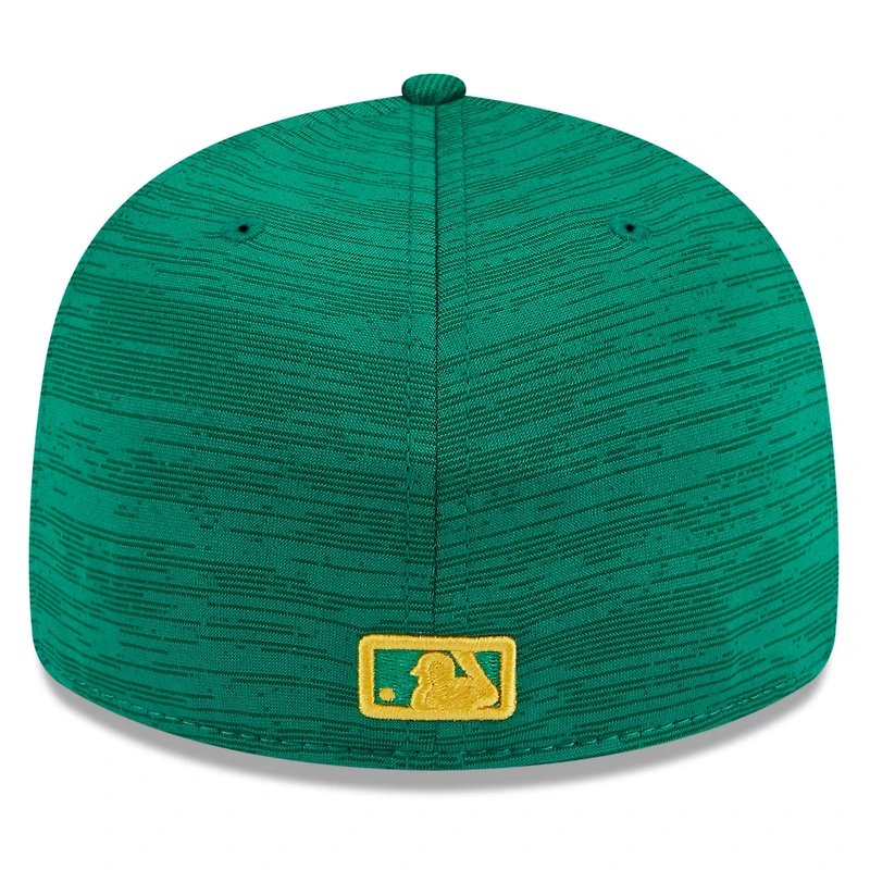 Men's New Era Green Athletics 2024 Clubhouse Low Profile 59FIFTY Fitted Hat