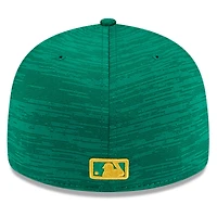 Men's New Era Green Athletics 2024 Clubhouse Low Profile 59FIFTY Fitted Hat