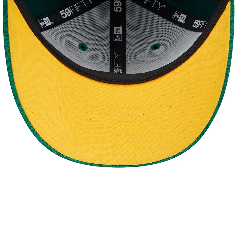 Men's New Era Green Athletics 2024 Clubhouse Low Profile 59FIFTY Fitted Hat