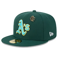 Casquette ajustée New Era Athletics 2025 Big League Chew 59FIFTY verte pour homme