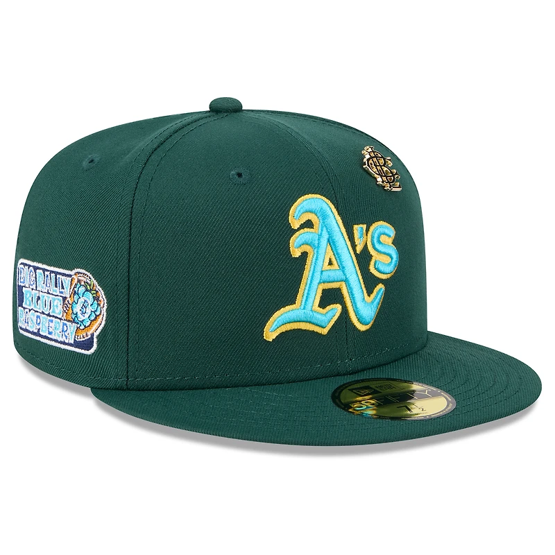 Casquette ajustée New Era Athletics 2025 Big League Chew 59FIFTY verte pour homme