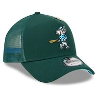 Men's New Era  Green Athletics 2025 Big League Chew A-Frame 9FORTY Adjustable Trucker Hat