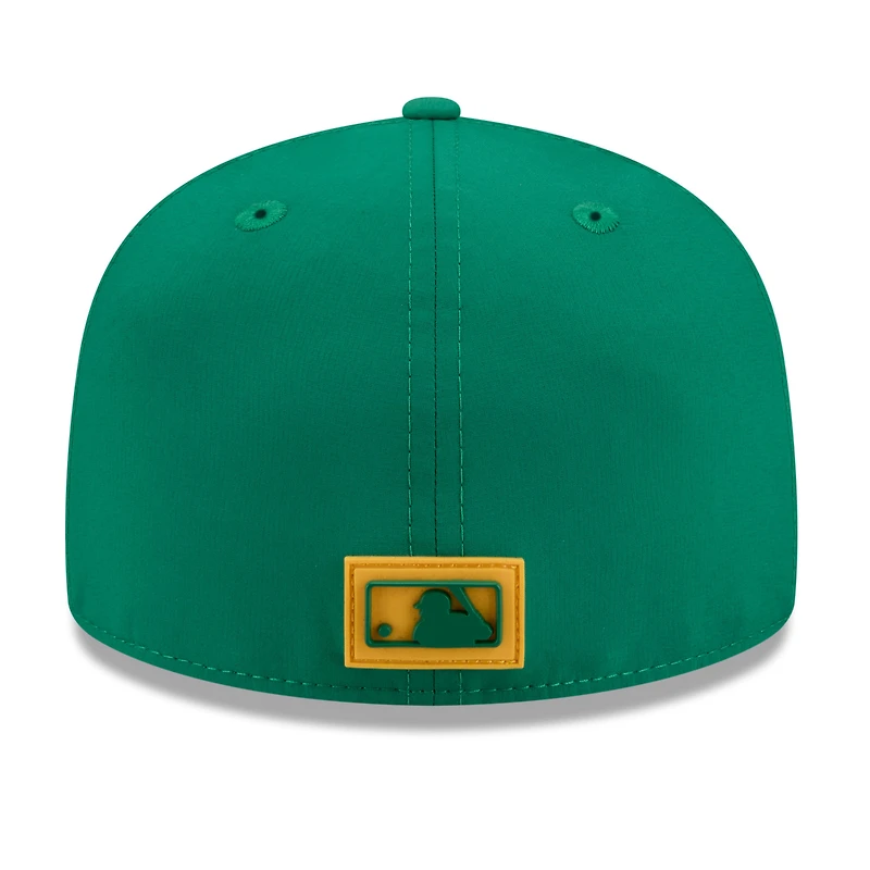 Casquette ajustée New Era Green Athletics 2026 Clubhouse Alternate 59FIFTY pour homme