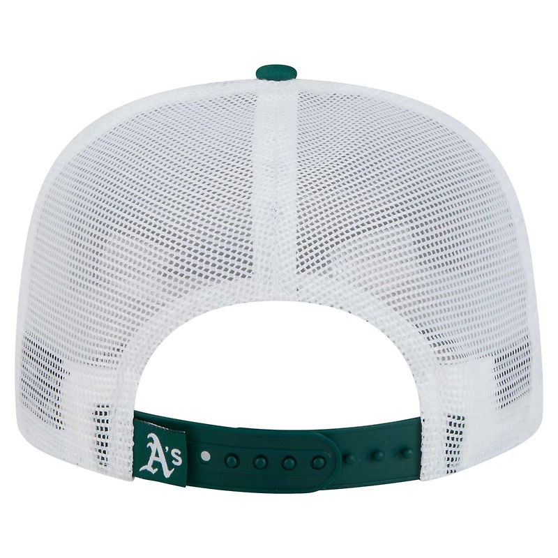 Men's New Era  Green Athletics 9FIFTY A-Frame Trucker Snapback Hat
