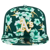 Casquette snapback de golfeur à motif aventure New Era vert pour homme