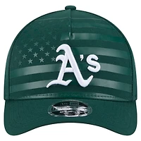 Casquette ajustable New Era 9FORTY M-Crown A-Frame pour homme, motif drapeau américain, vert