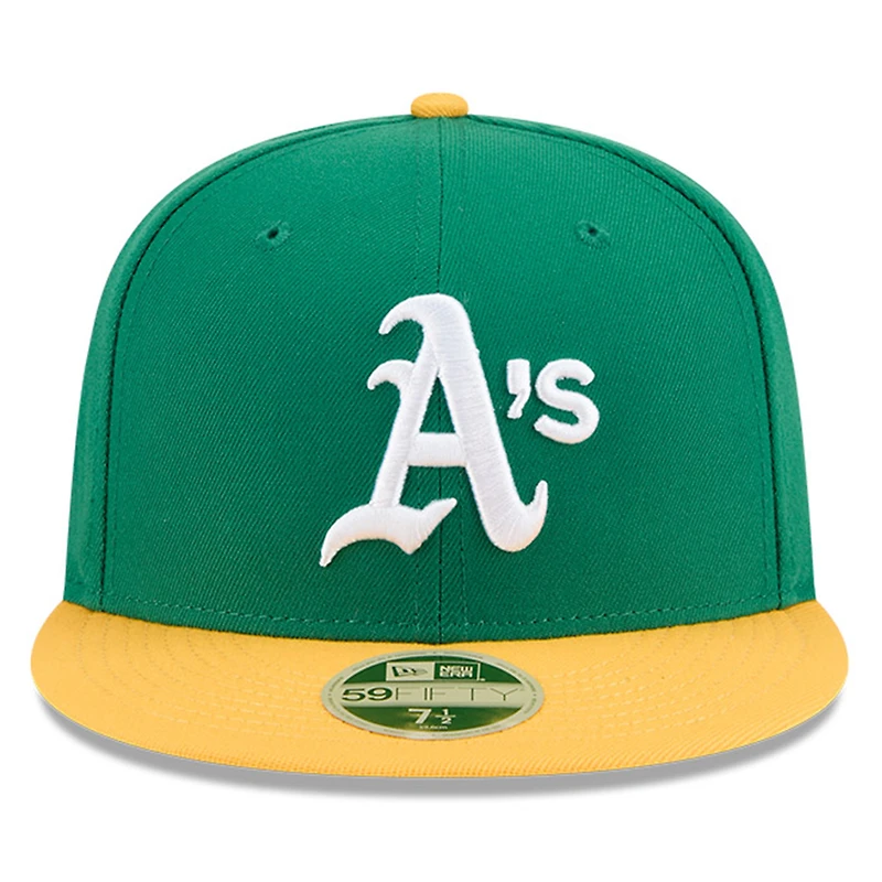 Men's New Era Green Athletics Baseball Hall of Fame 59FIFTY Fitted Hat