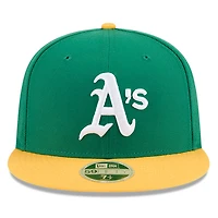 Men's New Era Green Athletics Baseball Hall of Fame 59FIFTY Fitted Hat