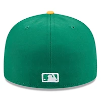 Men's New Era Green Athletics Baseball Hall of Fame 59FIFTY Fitted Hat