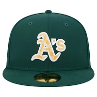 Casquette ajustée 59FIFTY Athletics verte à carreaux pour homme de New Era
