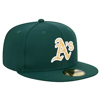 Casquette ajustée 59FIFTY Athletics verte à carreaux pour homme de New Era
