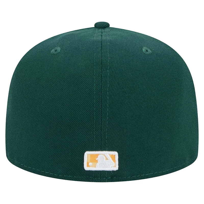 Casquette ajustée 59FIFTY Athletics verte à carreaux pour homme de New Era