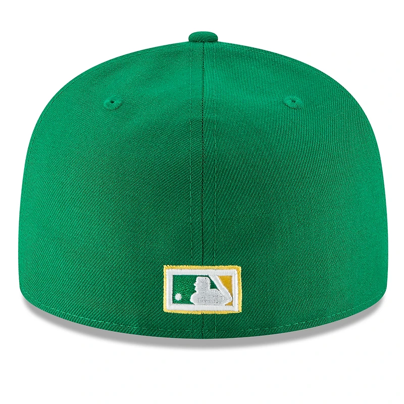 Men's New Era Green Athletics Cooperstown Collection Wool 59FIFTY Fitted Hat