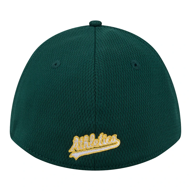 Casquette New Era Athletics Dash 39THIRTY Flex verte pour homme