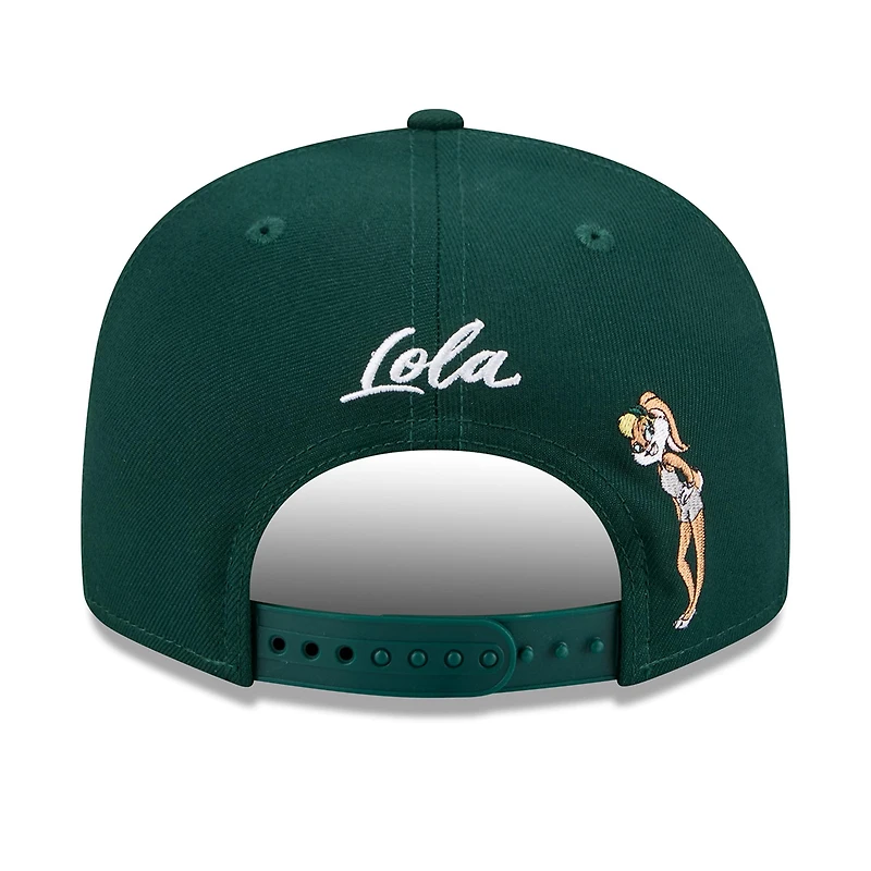 Men's New Era Green Athletics Looney Tunes Lola Bunny 9FIFTY Snapback Hat