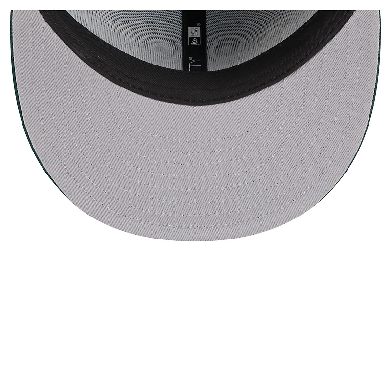Men's New Era Green Athletics Overlap 59FIFTY Fitted Hat