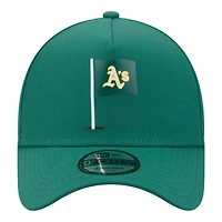 Men's New Era  Green Athletics Pin Seeker 9FORTY A-Frame Adjustable Hat