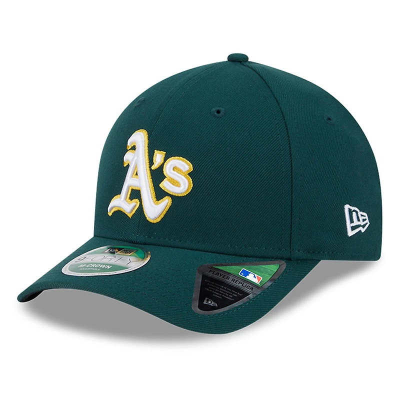 Casquette ajustable New Era Kelly Green Athletics Player Replica 9FORTY pour homme