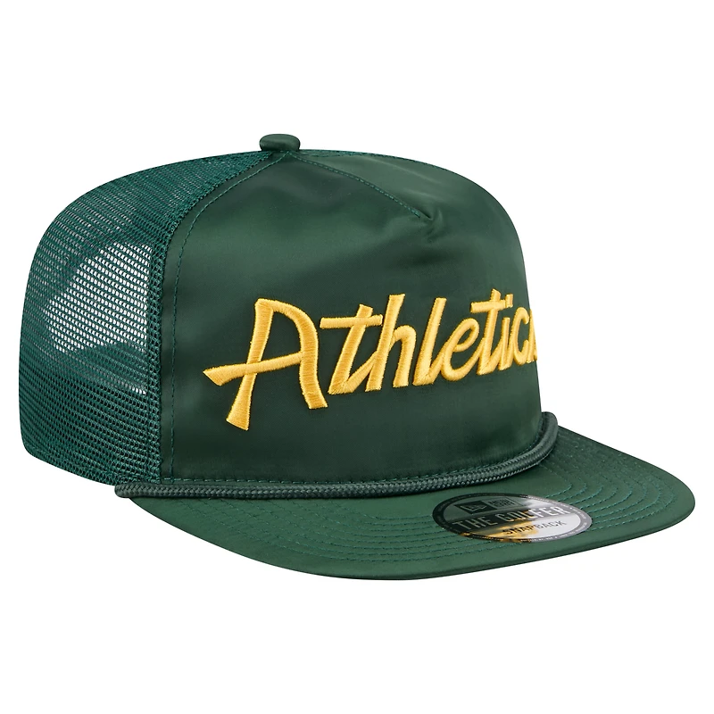 Casquette de golf ajustable New Era Athletics Retro Satin pour homme