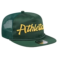 Casquette de golf ajustable New Era Athletics Retro Satin pour homme