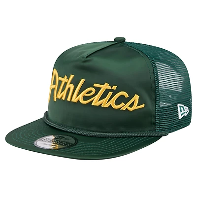 Casquette de golf ajustable New Era Athletics Retro Satin pour homme