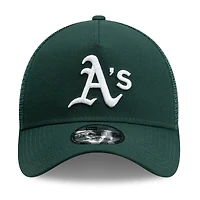 Casquette trucker ajustable New Era Green Athletics Side Script 9FORTY pour homme