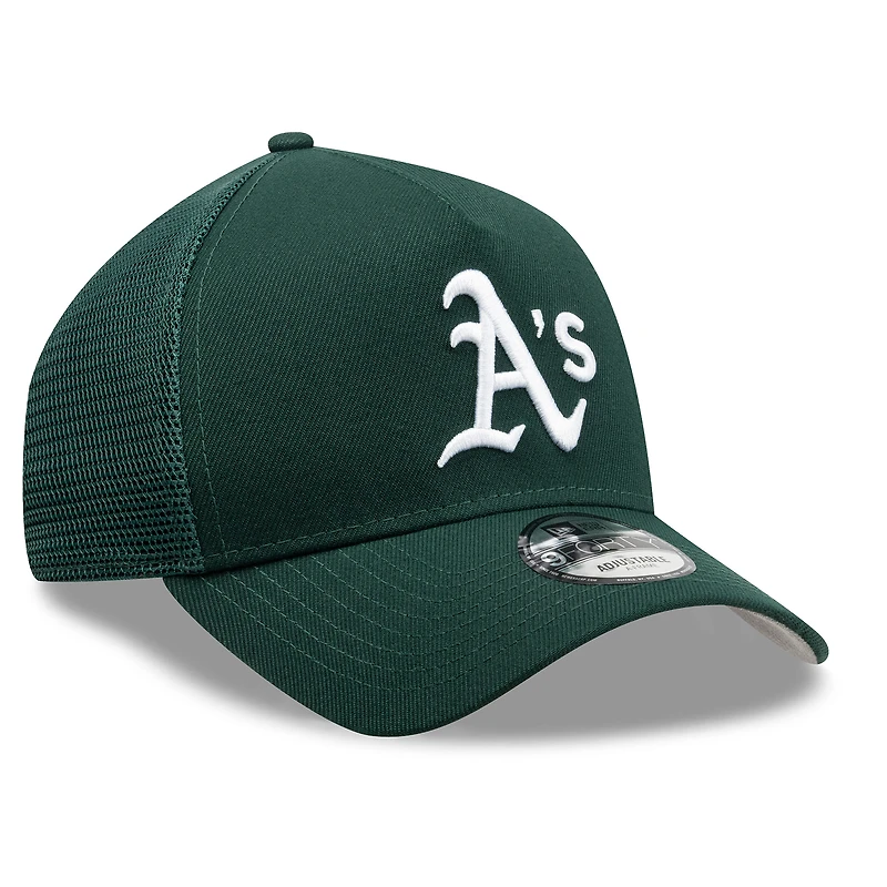 Casquette trucker ajustable New Era Green Athletics Side Script 9FORTY pour homme