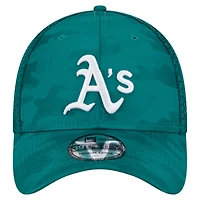 Men's New Era Green Athletics Subtle Camo 39THIRTY Flex Hat