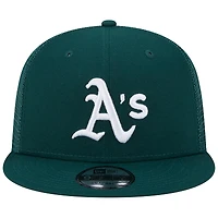 Men's New Era Green Athletics Team Color Trucker 9FIFTY Snapback Hat