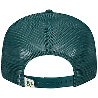 Men's New Era Green Athletics Team Color Trucker 9FIFTY Snapback Hat