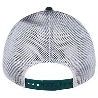 Men's New Era Green Athletics Team Slick Trucker 9TWENTY Adjustable Hat