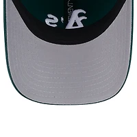 Men's New Era Green Athletics Team Slick Trucker 9TWENTY Adjustable Hat