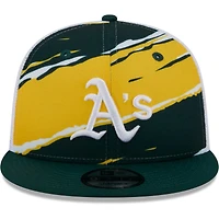 Men's New Era Green Athletics Tear Trucker 9FIFTY Snapback Hat
