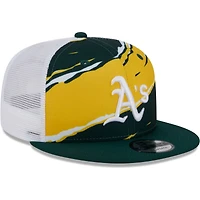 Men's New Era Green Athletics Tear Trucker 9FIFTY Snapback Hat