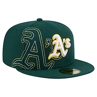 Men's New Era Green Athletics Yarn Stitch 59FIFTY Fitted Hat