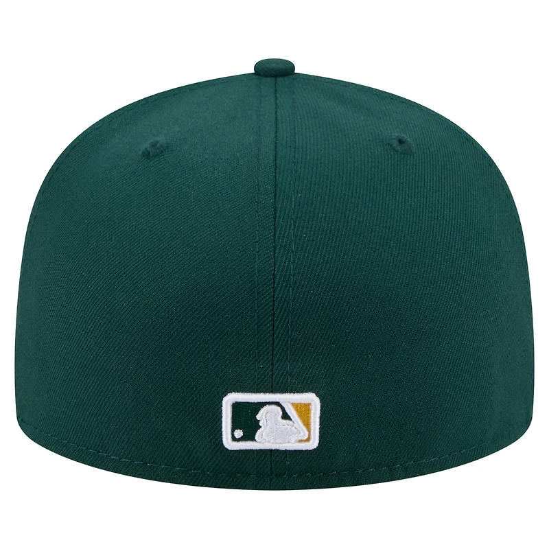 Men's New Era Green Athletics Yarn Stitch 59FIFTY Fitted Hat