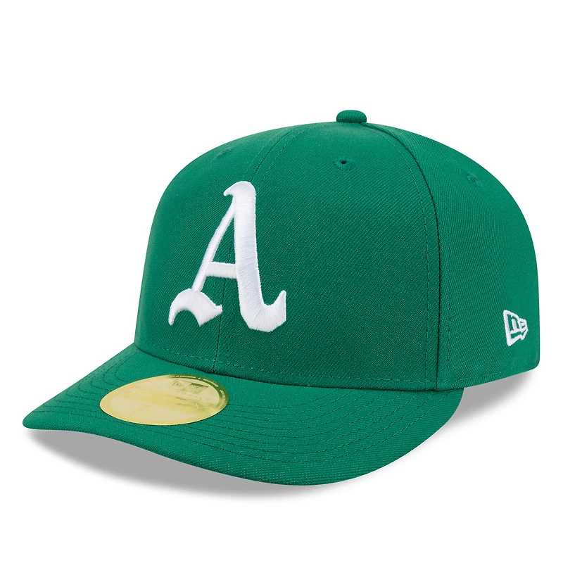 Casquette ajustée New Era Kelly Green Athletics 2026 Baseball Hall of Fame 59FIFTY à profil bas pour homme