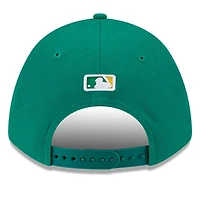 Casquette ajustable New Era Kelly Green Athletics Player Replica 9FORTY pour homme