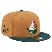 Men's New Era Khaki/Green Athletics Ice Cream 9FIFTY Snapback Hat