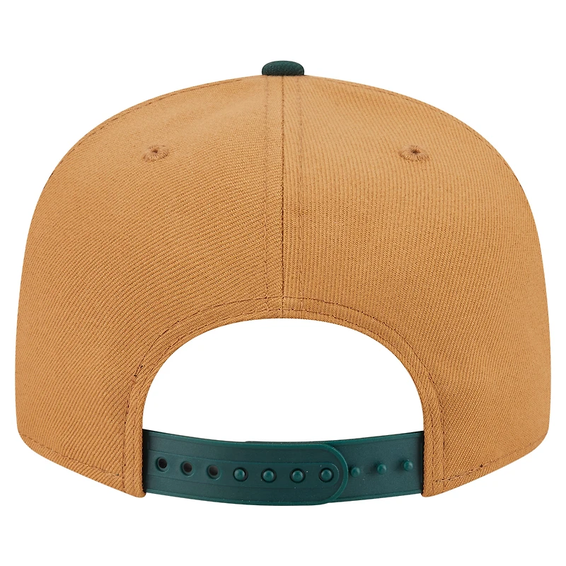 Casquette snapback New Era Athletics 9FIFTY kaki/vert pour homme