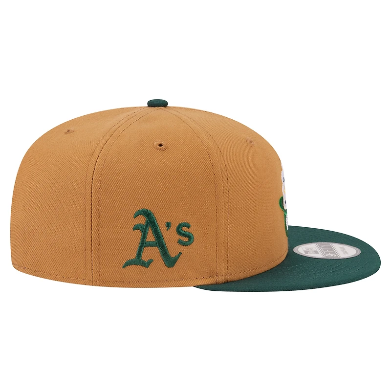 Men's New Era Khaki/Green Athletics Ice Cream 9FIFTY Snapback Hat