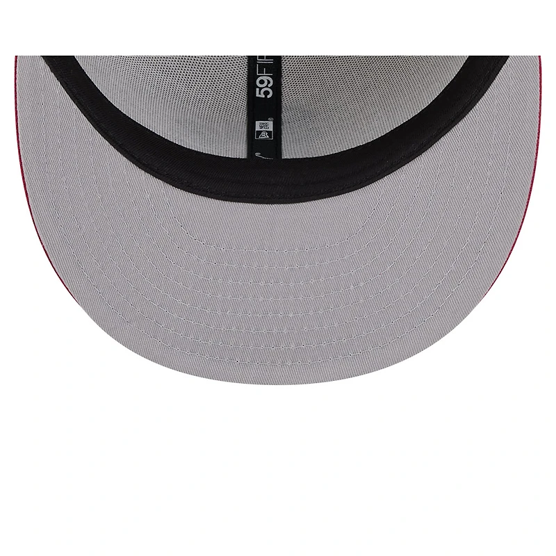 Casquette ajustée New Era Kaki/Rouge Athletics 2024 Fourth of July 59FIFTY pour homme