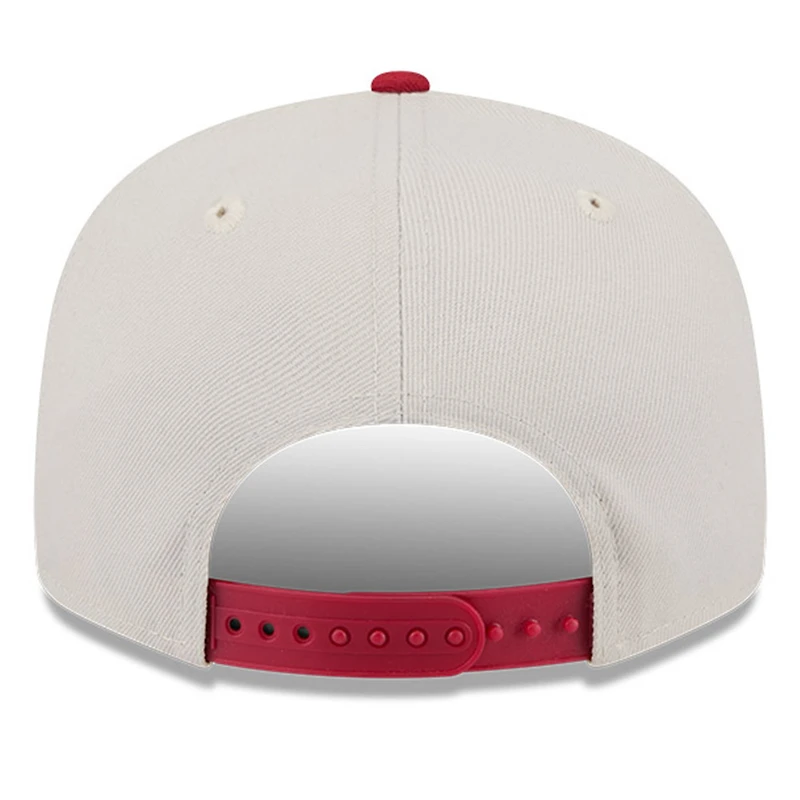 Men's New Era Khaki/Red Athletics 2024 Fourth of July 9FIFTY Snapback Hat