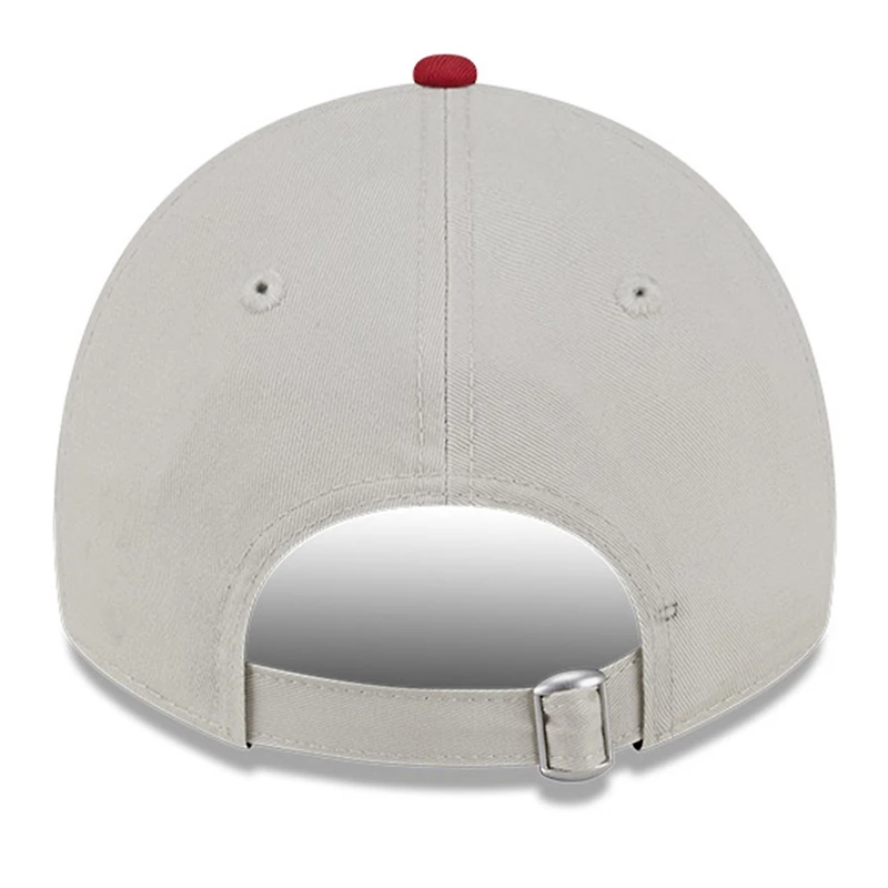 Men's New Era Khaki/Red Athletics 2024 Fourth of July 9TWENTY Adjustable Hat