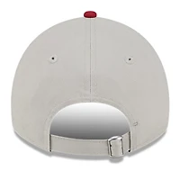 Men's New Era Khaki/Red Athletics 2024 Fourth of July 9TWENTY Adjustable Hat