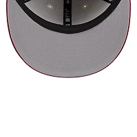 Men's New Era Khaki/Red Athletics 2024 Fourth of July Low Profile 59FIFTY Fitted Hat