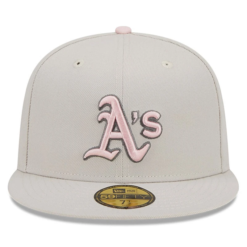 Men's New Era Khaki Athletics 2023 Mother's Day On-Field 59FIFTY Fitted Hat