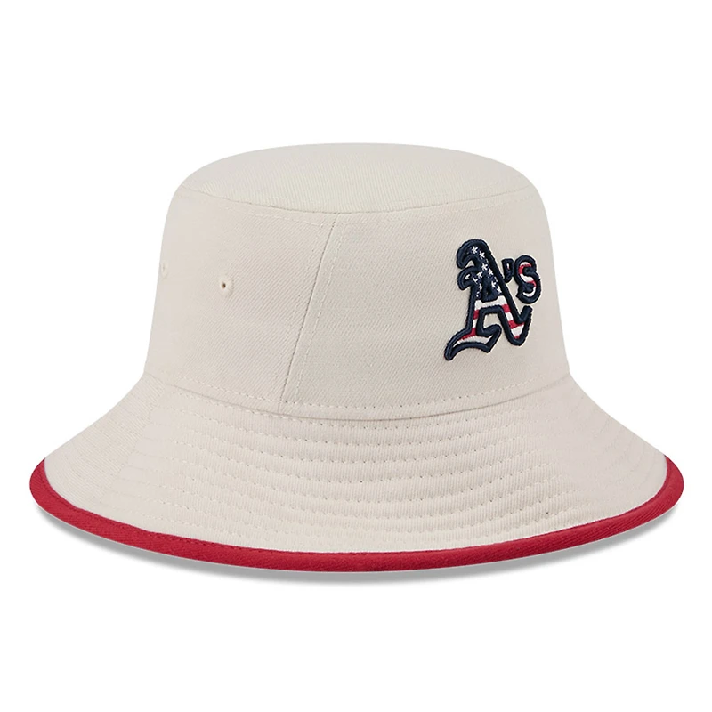 Men's New Era Khaki Athletics 2024 Fourth of July Bucket Hat