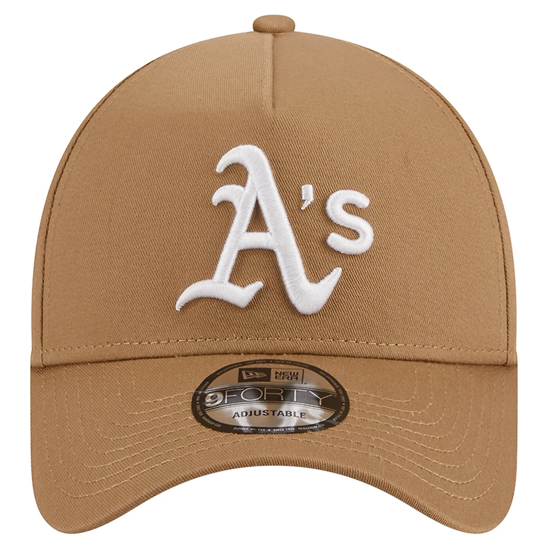 Casquette ajustable A-Frame 9FORTY Athletics kaki New Era pour homme